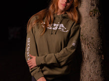 Load image into Gallery viewer, Olive Green Mountain Moblie Hoodie
